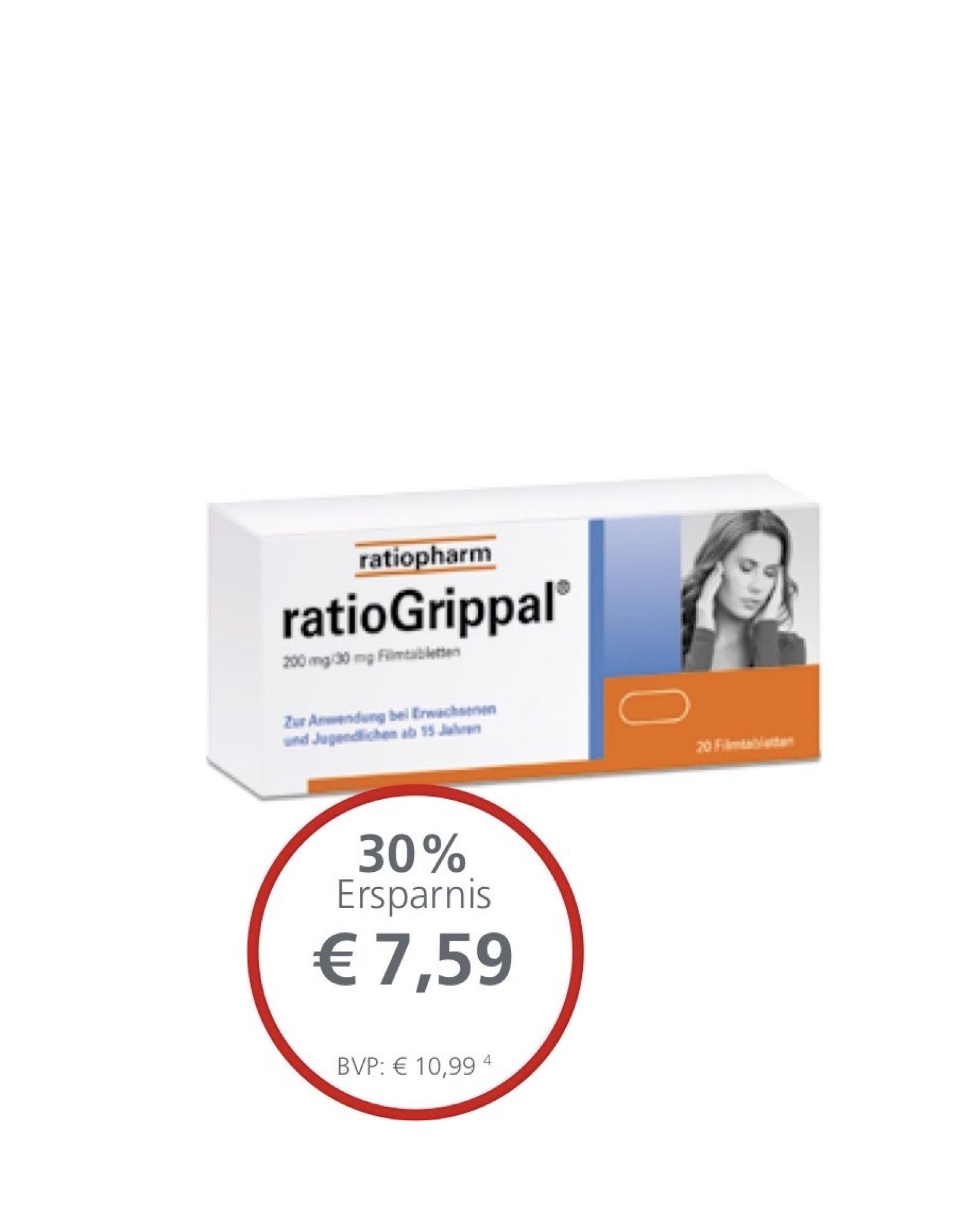 RATIOGRIPPAL 200 mg/30 mg Filmtabletten